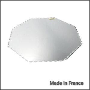 Octagonal Frameless Beveled Wall Mirrors Set of 2 | Made in France | 10”
